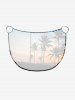 Coconut Tree Ombre Print Convertible Hawaii Beach Cover - Orange S