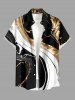 Two Tone Curve Print Matching Outfit For Couples - Noir 