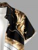 Two Tone Curve Print Matching Outfit For Couples - Noir 