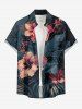 Hibiscus Flowers Tropical Leaf Print Matching Hawaii Beach Outfit For Couples -  