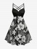 Hibiscus Flower Tropical Leaf Print Matching Hawaii Beach Outfit For Couples -  