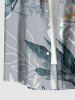 Flowers Leaf Print Matching Hawaii Beach Outfit For Couples -  