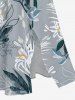 Flowers Leaf Print Matching Hawaii Beach Outfit For Couples -  