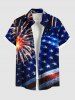 Patriotic American Flag Fireworks Print Matching Outfit For Couples -  