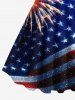 Patriotic American Flag Fireworks Print Matching Outfit For Couples -  