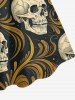 Skulls Floral Pattern Print Hawaii Tank Dress -  