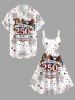 Patriotic American Flag Bell Eagle Fireworks Print Tank Dress -  
