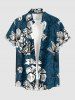 Flowers Leaf Print Matching Hawaii Beach Outfit For Couples -  
