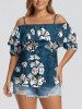 Flowers Leaf Print Matching Hawaii Beach Outfit For Couples -  