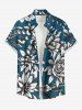 Flowers Leaf Print Matching Hawaii Beach Outfit For Couples - Paon Bleu 
