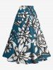 Flowers Leaf Print Matching Hawaii Beach Outfit For Couples - Paon Bleu 