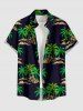 Coconut Tree Hibiscus Flower Print Matching Hawaii Beach Outfit For Couples - Concorde 