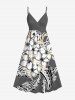Hibiscus Flowers Leaf Print Matching Hawaii Beach Outfit For Couples -  
