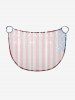 Glitter Sequins Patriotic American Flag Print Convertible Beach Cover Up -  