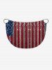 Glitter Sequins Patriotic American Flag Print Convertible Beach Cover Up -  