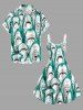 Plus Size Shark Print Hawaii A Line Dress - Émeraude 6X
