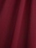 Plus Size Grommets Lace Up Ruffles Puff Sleeves Dress -  