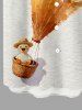 Ducks Hot Air Balloon Glitter 3D Print Buttons Pocket Hawaii Shirt For Men -  