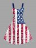 Patriotic American Flag Lace 3D Print Plus Size Matching Outfit For Couples -  