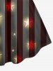Patriotic American Flag Print Tank Dress -  