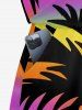 Coconut Tree Sun Ombre Print Cinched Hawaii Romper -  