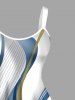 Curve Ligh Beam Print Hawaii Tank Dress -  