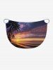 Coconut Tree Sea Ombre Sky Print Hawaii Convertible Beach Cover Up -  