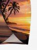 Coconut Tree Sea Ombre Sky Print Hawaii Convertible Beach Cover Up -  