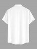 Chemise Angel Clock pour homme à imprimé papillon et fleur avec poche boutonnée - Blanc 6XL