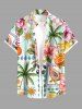 Coconut Tree Hibiscus Flower Fruit Sun Print Matching Hawaii Beach Outfit For Couples -  