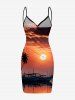 Coconut Tree Ombre Sky Print Hawaii Convertible Beach Cover Up -  