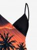 Coconut Tree Ombre Sky Print Hawaii Convertible Beach Cover Up -  