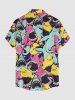 Colorful Sharks Print Matching Hawaii Beach Outfit For Couples - Rose Vif 