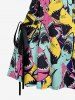 Colorful Sharks Print Matching Hawaii Beach Outfit For Couples - Rose Vif 