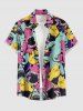Colorful Sharks Print Matching Hawaii Beach Outfit For Couples - Rose Vif 