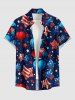 Patriotic American Flag Balloon Star Print Matching Outfit For Couples - Bleu profond 