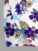 Hibiscus Flower Leaf Guitar Turtle Print Convertible Hawaii Beach Cover -  