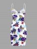 Plus Size Hibiscus Flower Leaf Guitar Turtle Print Convertible Hawaii Beach Cover -  