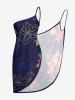 Flower Tropical Leaf Print Hawaii Convertible Beach Cover Up - Cadetblue 4X