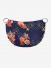 Flower Tropical Leaf Print Hawaii Convertible Beach Cover Up - Cadetblue 4X