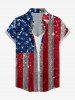 Women's Glitter Sequins Patriotic American Flag Print Shirt -  