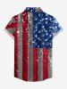 Women's Glitter Sequins Patriotic American Flag Print Shirt -  