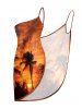 Coconut Tree Ombre Dusk Sunset Print Matching Hawaii Beach Outfit For Couples - Brun Légère 
