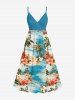 Coconut Tree Sea Hibiscus Flower Print Matching Hawaii Beach Outfit For Couples -  