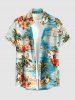 Coconut Tree Sea Hibiscus Flower Print Matching Hawaii Beach Outfit For Couples -  