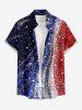 Patriotic American Flag Sparkling Sequin 3D Print Matching Outfit For Couples - Bleu profond 
