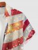 Patriotic American Flag Fireworks Glitter 3D Print Matching Outfit For Couples - Bleu 