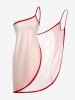 Curve Ombre Print Matching Hawaii Beach Outfit For Couples - CORAL ROSE 