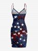 Patriotic American Flag Sparkling Sequin 3D Print Convertible Beach Cover -  