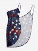 Patriotic American Flag Sparkling Sequin 3D Print Convertible Beach Cover -  
